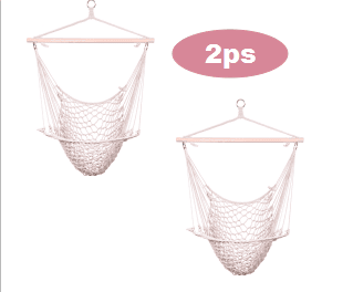 2pcs Indoor Outdoor Garden Cotton Hanging Rope Air/Sky Chair Swing Beige Hammocks YJ - Beige 2pcs Indoor Outdoor Garden Cotton Hanging Rope Air/Sky Chair Swing Beige Hammocks YJ - Beige